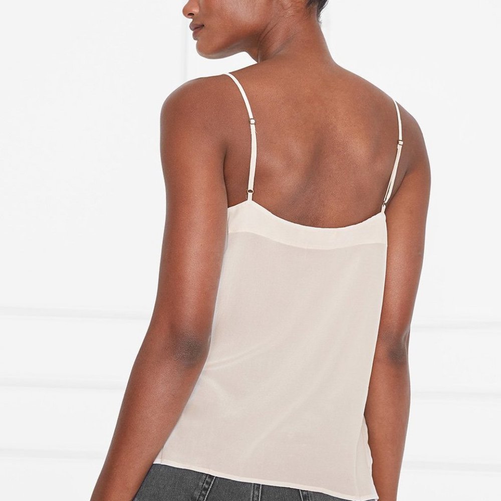 NWOT ANINE BING Silk lace detail nude cami tank, S - Picture 3 of 8